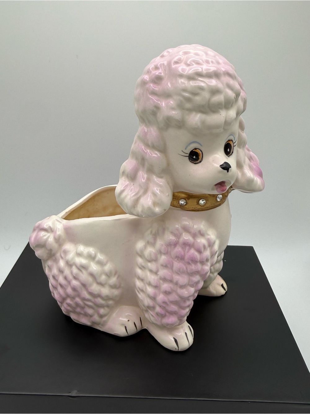 50’s Vintage Napcoware Ceramic Poodle Planter-Pink & White